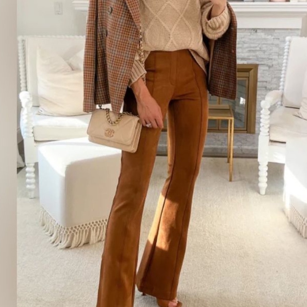 SPANX Chestnut Brown Wide-Leg Ponte Pants - Picture 3 of 8
